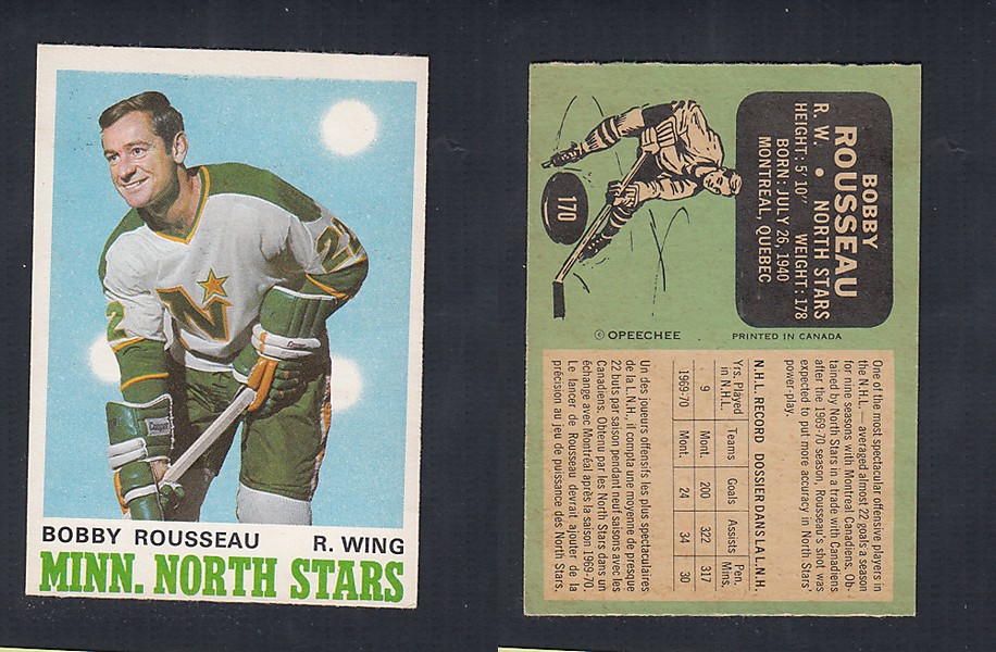 1970-71 O-PEE-CHEE HOCKEY CARD #170 B. ROUSSEAU photo 1970-71 O-PEE-CHEE HOCKEY CARD #170 B. ROUSSEAU photo