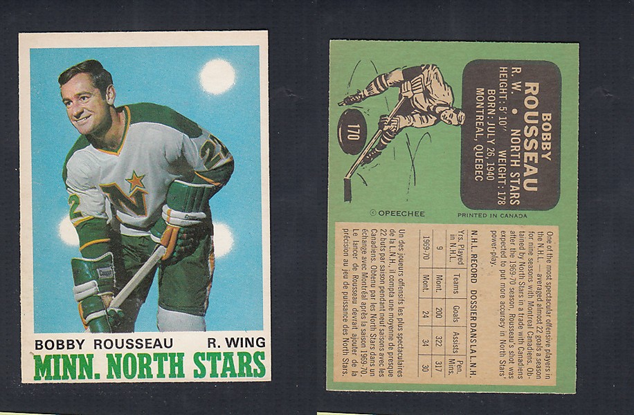 1970-71 O-PEE-CHEE HOCKEY CARD #170 B. ROUSSEAU photo 1970-71 O-PEE-CHEE HOCKEY CARD #170 B. ROUSSEAU photo