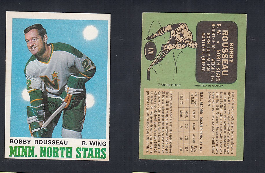 1970-71 O-PEE-CHEE HOCKEY CARD #170 B. ROUSSEAU photo 1970-71 O-PEE-CHEE HOCKEY CARD #170 B. ROUSSEAU photo