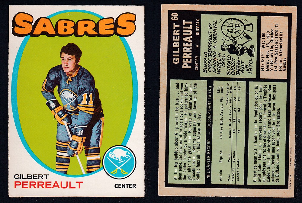1971-72 O-PEE-CHEE HOCKEY CARD #60 G. PERREAULT photo