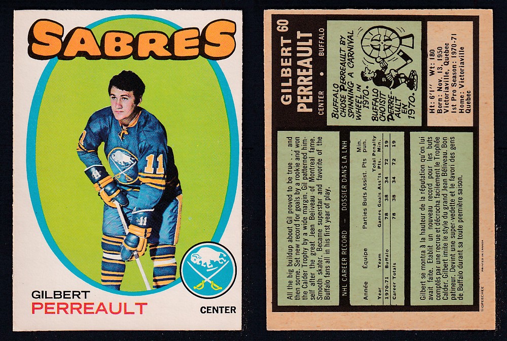 1971-72 O-PEE-CHEE HOCKEY CARD #60 G. PERREAULT photo