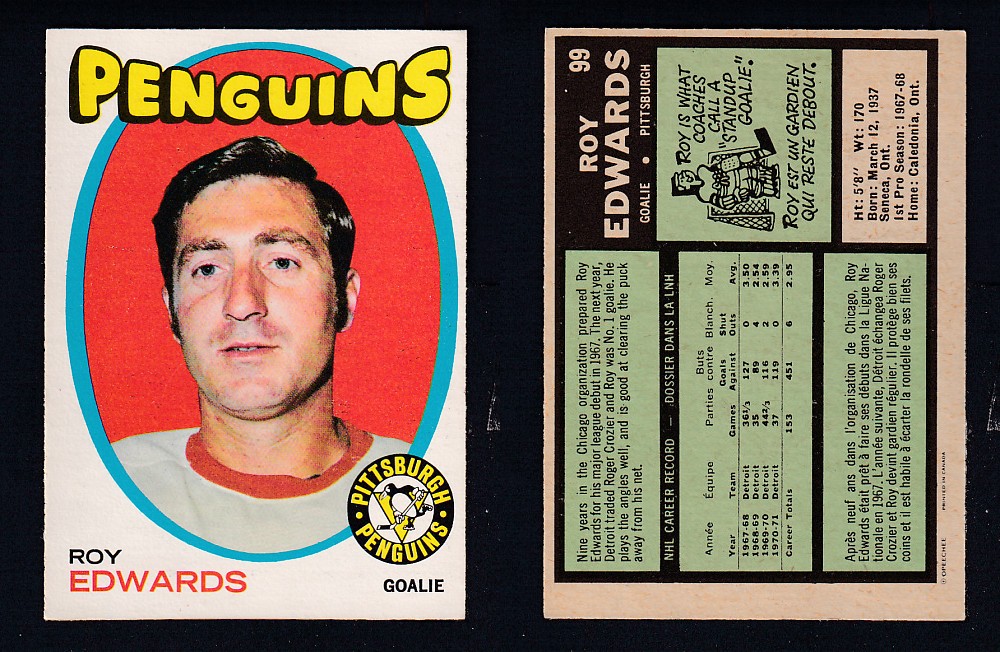 1971-72 O-PEE-CHEE HOCKEY CARD #99 R. EDWARDS photo