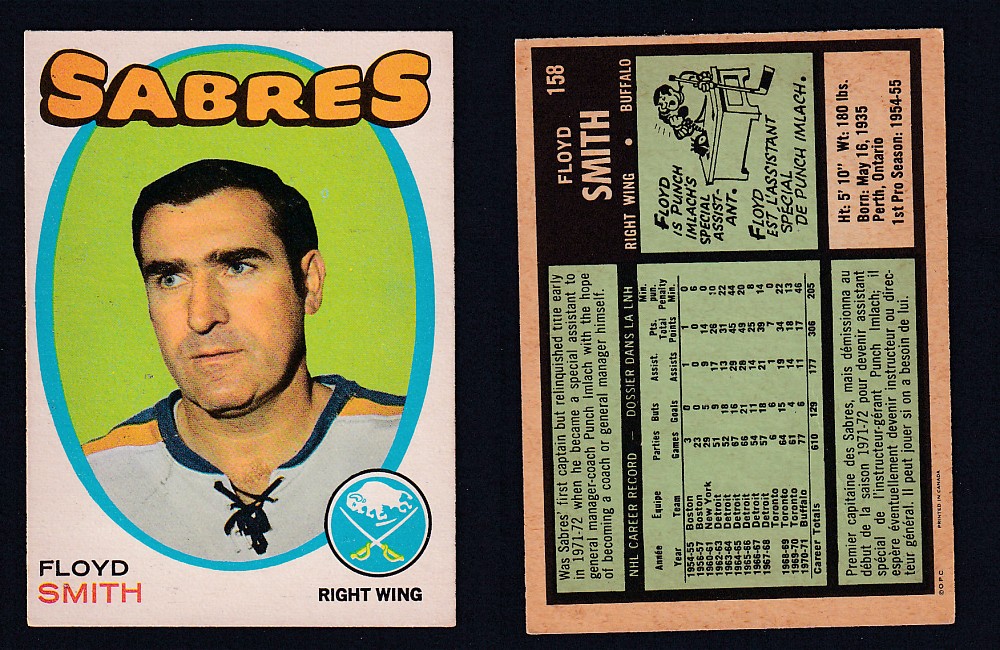 1971-72 O-PEE-CHEE HOCKEY CARD #158 F. SMITH photo