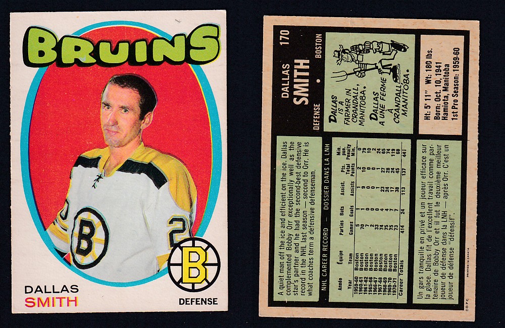 1971-72 O-PEE-CHEE HOCKEY CARD #170 D. SMITH photo 1971-72 O-PEE-CHEE HOCKEY CARD #170 D. SMITH photo