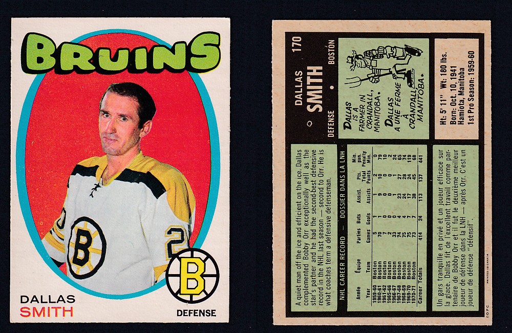 1971-72 O-PEE-CHEE HOCKEY CARD #170 D. SMITH photo 1971-72 O-PEE-CHEE HOCKEY CARD #170 D. SMITH photo