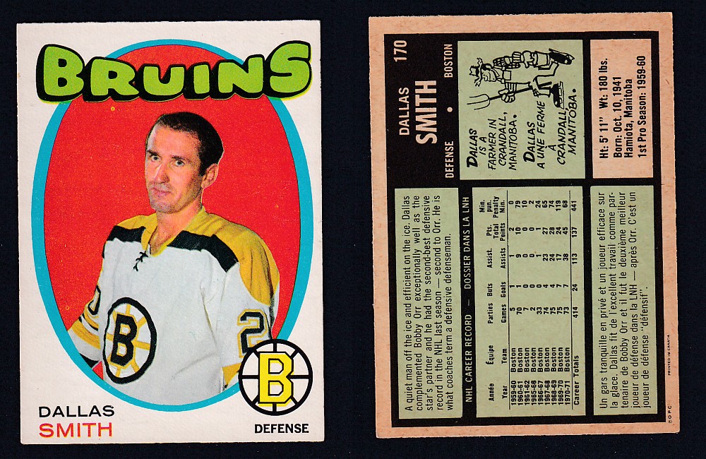 1971-72 O-PEE-CHEE HOCKEY CARD #170 D. SMITH photo 1971-72 O-PEE-CHEE HOCKEY CARD #170 D. SMITH photo