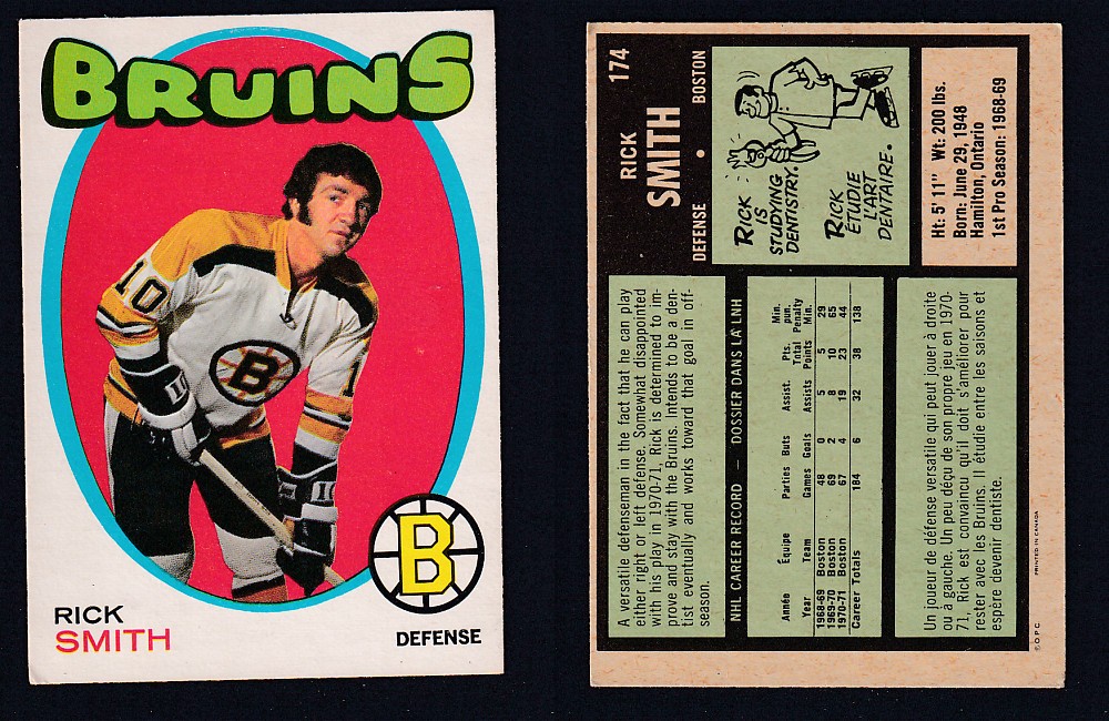 1971-72 O-PEE-CHEE HOCKEY CARD #174 R. SMITH photo 1971-72 O-PEE-CHEE HOCKEY CARD #174 R. SMITH photo