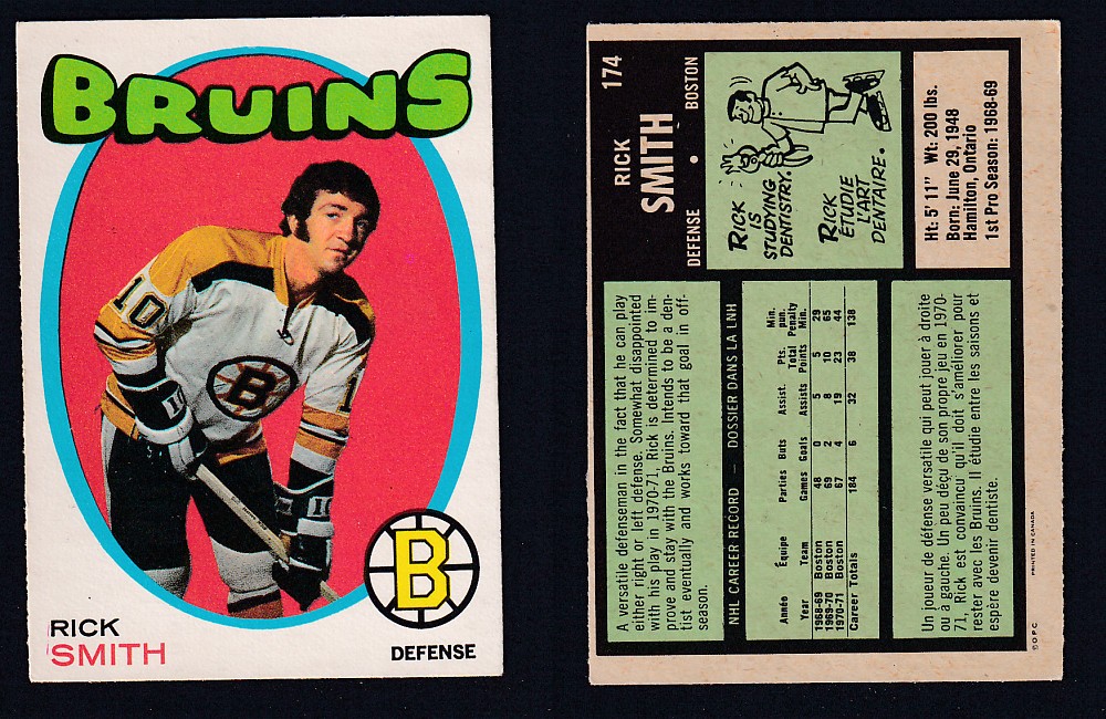 1971-72 O-PEE-CHEE HOCKEY CARD #174 R. SMITH photo 1971-72 O-PEE-CHEE HOCKEY CARD #174 R. SMITH photo
