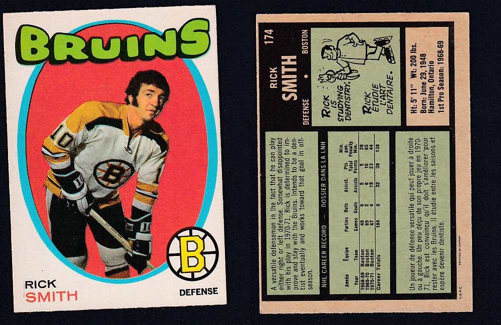 1971-72 O-PEE-CHEE HOCKEY CARD #174 R. SMITH photo 1971-72 O-PEE-CHEE HOCKEY CARD #174 R. SMITH photo