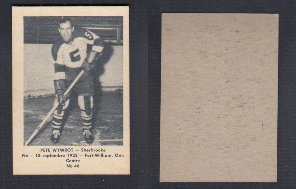 1952-53 LAVAL DAIRY UPDATE HOCKEY CARD #46 P. WYWROT photo 1952-53 LAVAL DAIRY UPDATE HOCKEY CARD #46 P. WYWROT photo