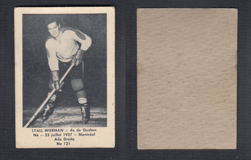 1952-53 LAVAL DAIRY UPDATE HOCKEY CARD #121 L. WISEMAN photo 1952-53 LAVAL DAIRY UPDATE HOCKEY CARD #121 L. WISEMAN photo