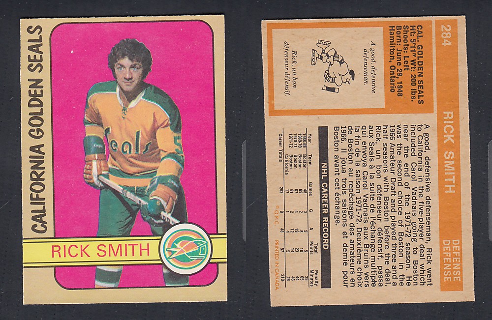 1972-73 O-PEE-CHEE HOCKEY CARD #284 R. SMITH photo