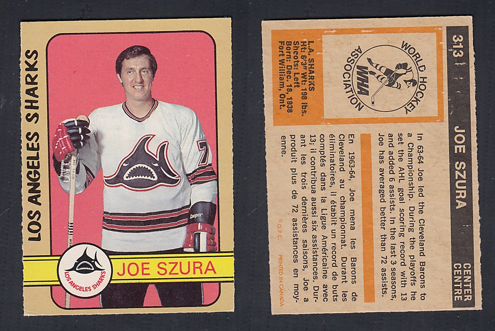 1972-73 O-PEE-CHEE HOCKEY CARD #313 J. SZURA photo