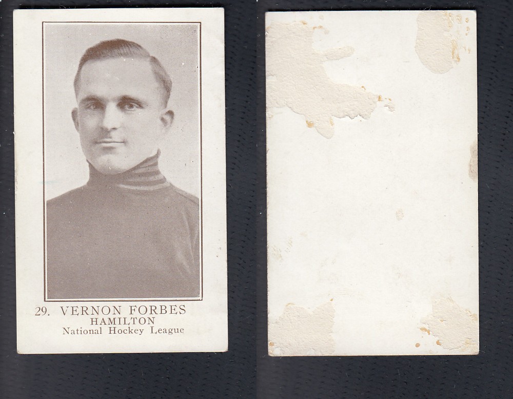 1923-24 WILLIAM PATERSON HOCKEY CARD #29 V. FORBES photo