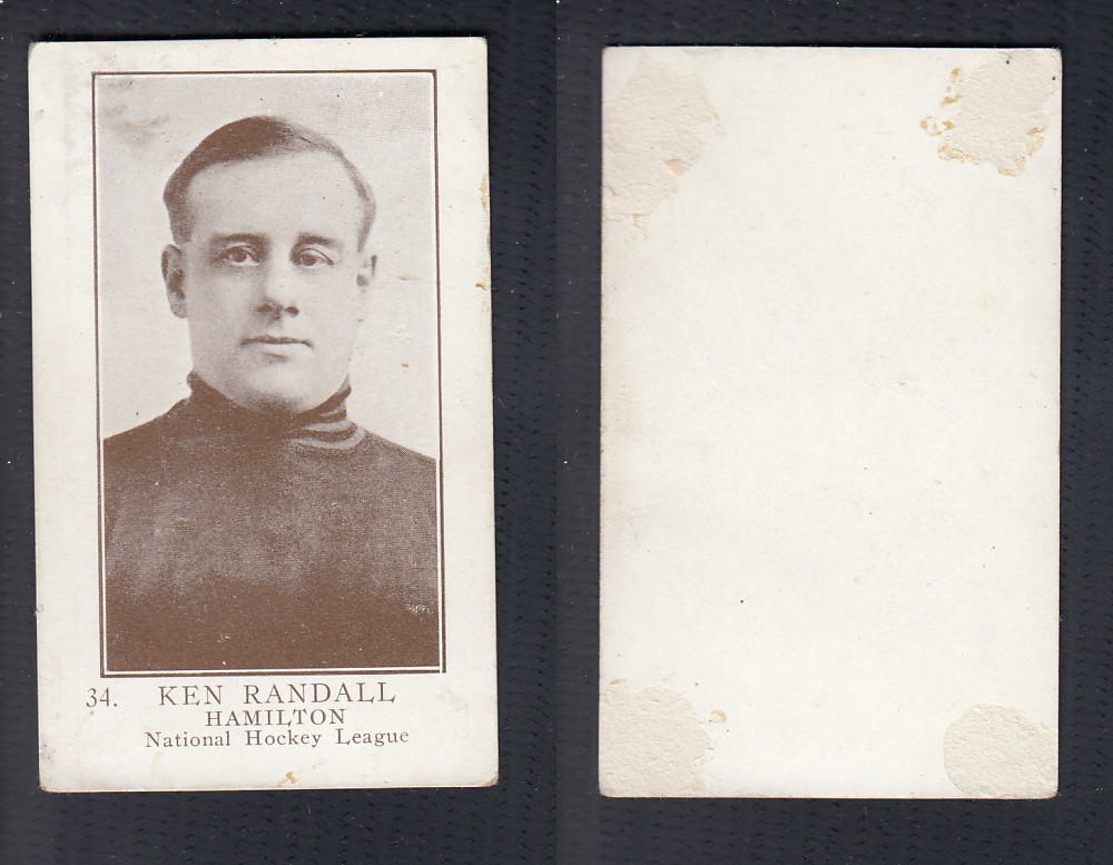 1923-24 WILLIAM PATERSON HOCKEY CARD #34 K. RANDALL photo