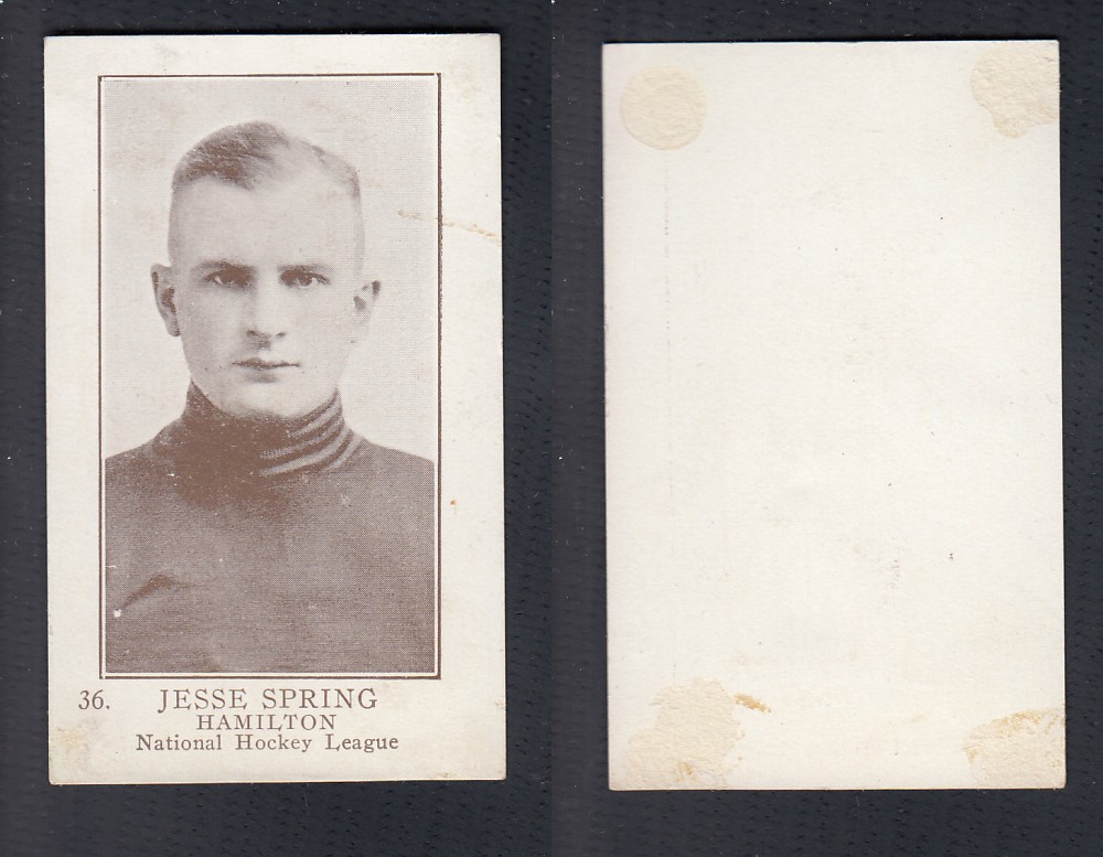 1923-24 WILLIAM PATERSON HOCKEY CARD #36 J. SPRING photo