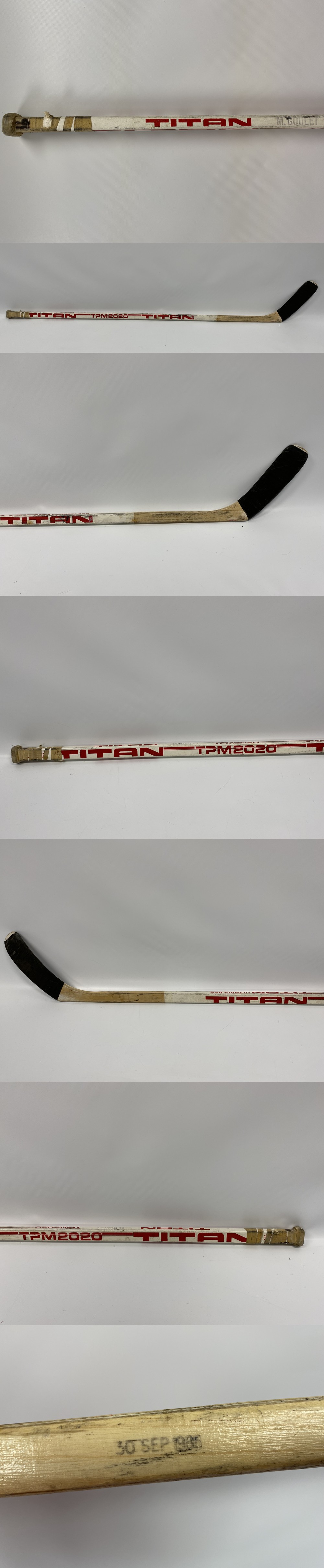 1985 QUEBEC NORDIQUES M.GOULET GAME USED STICK photo