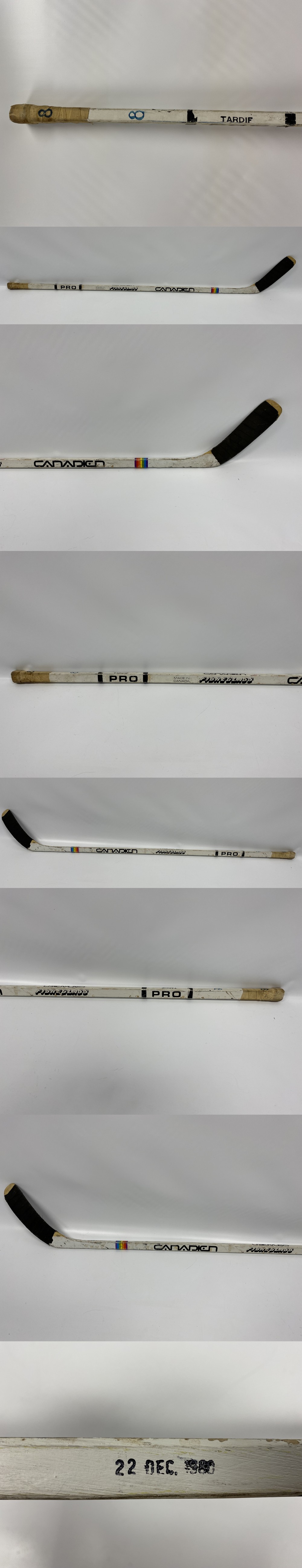 1980 QUEBEC NORDIQUES M. TARDIF GAME USED STICK photo