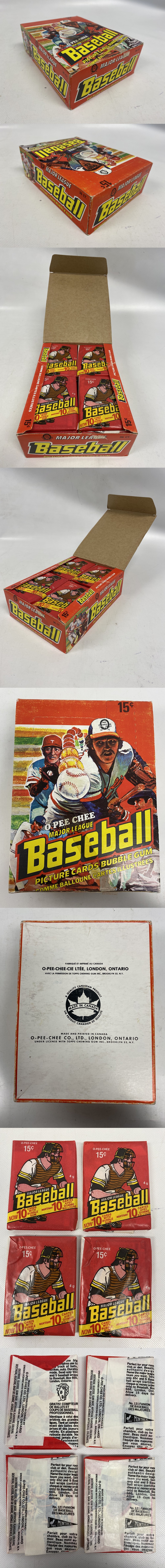1978 O-PEE-CHEE BASEBALL CARD WAX PACK BOX photo