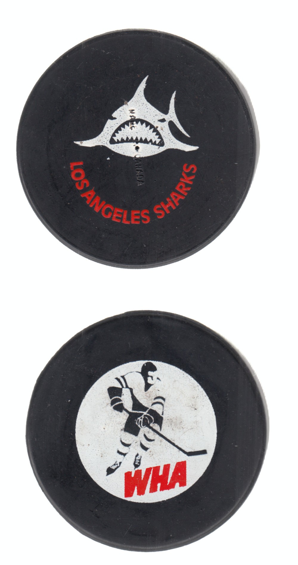 1972-75 BILTRITE B2 WHA LOS ANGELES SHARKS GAME PUCK photo