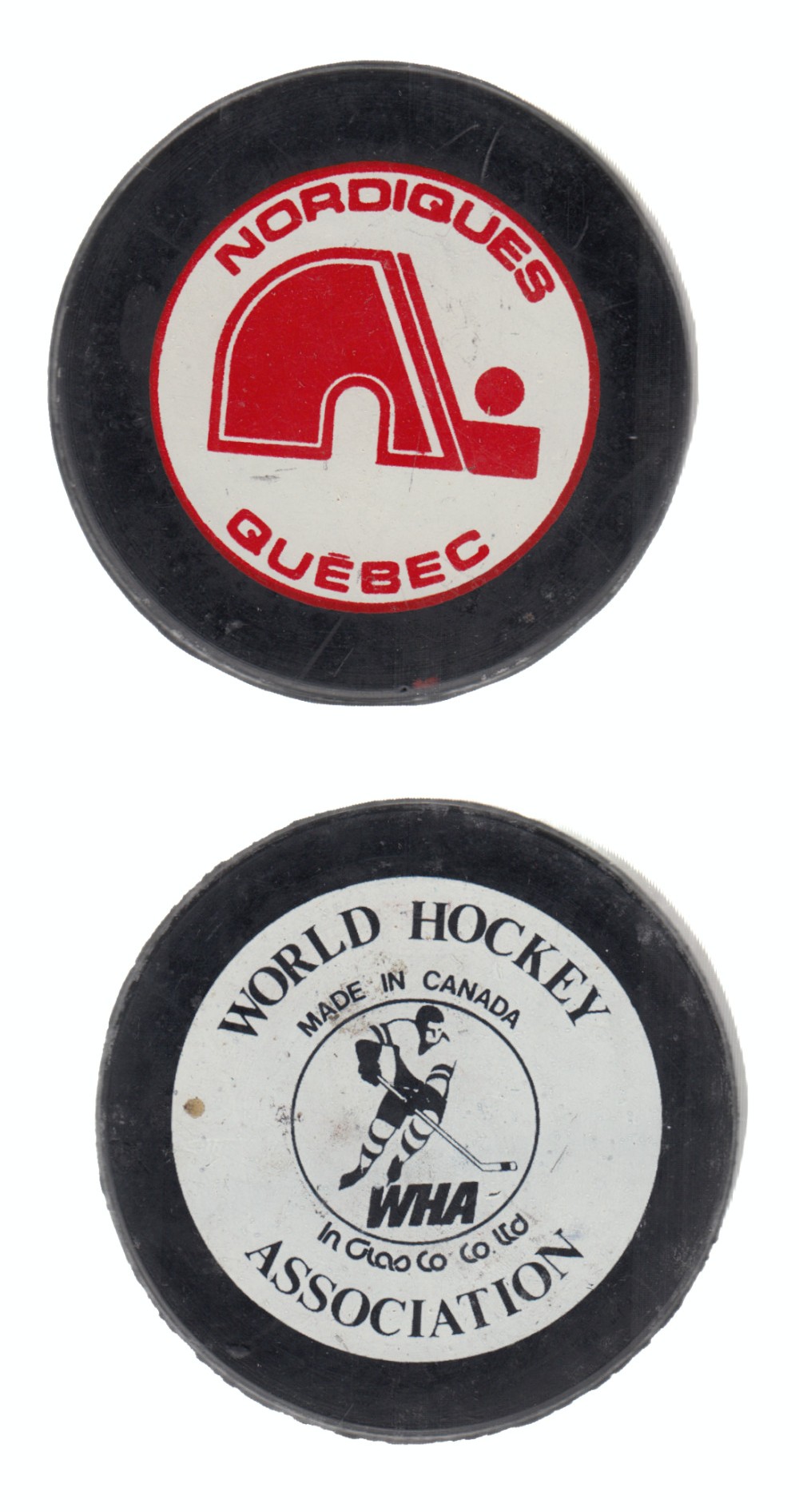 1978-79 BILTRITE B3 WHA QUEBEC NORDIQUES GAME PUCK photo 1978-79 BILTRITE B3 WHA QUEBEC NORDIQUES GAME PUCK photo
