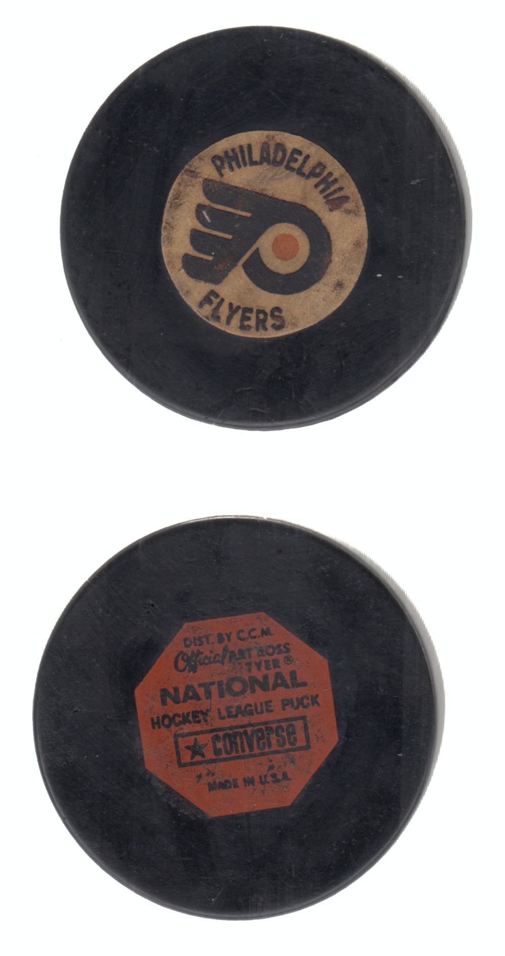 1970-77 CONVERSE PHILADELPHIA FLYERS GAME PUCK photo