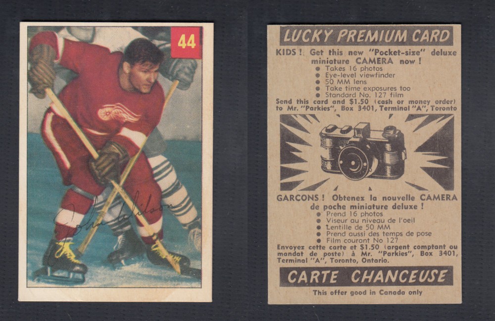 1954-55 PARKHURST HOCKEY CARD #44 J. WILSON photo 1954-55 PARKHURST HOCKEY CARD #44 J. WILSON photo