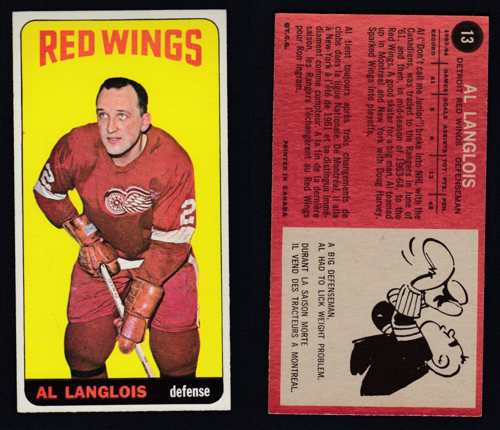 1964-65 TOPPS HOCKEY CARD #13 A. LANGLOIS photo 1964-65 TOPPS HOCKEY CARD #13 A. LANGLOIS photo