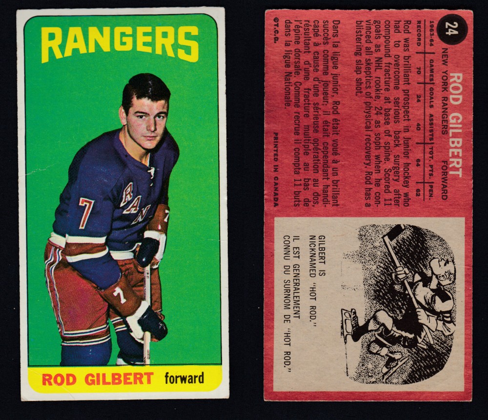 1964-65 TOPPS HOCKEY CARD #24 R. GILBERT photo 1964-65 TOPPS HOCKEY CARD #24 R. GILBERT photo