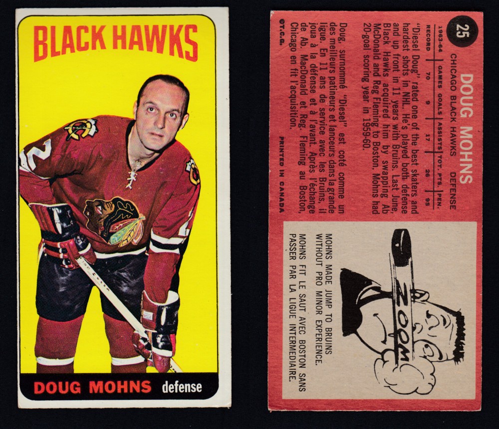 1964-65 TOPPS HOCKEY CARD #25 D. MOHNS photo 1964-65 TOPPS HOCKEY CARD #25 D. MOHNS photo