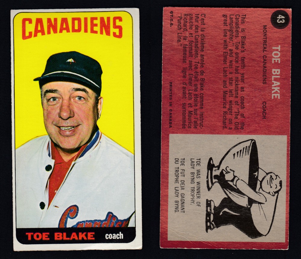 1964-65 TOPPS HOCKEY CARD #43 T. BLAKE photo 1964-65 TOPPS HOCKEY CARD #43 T. BLAKE photo