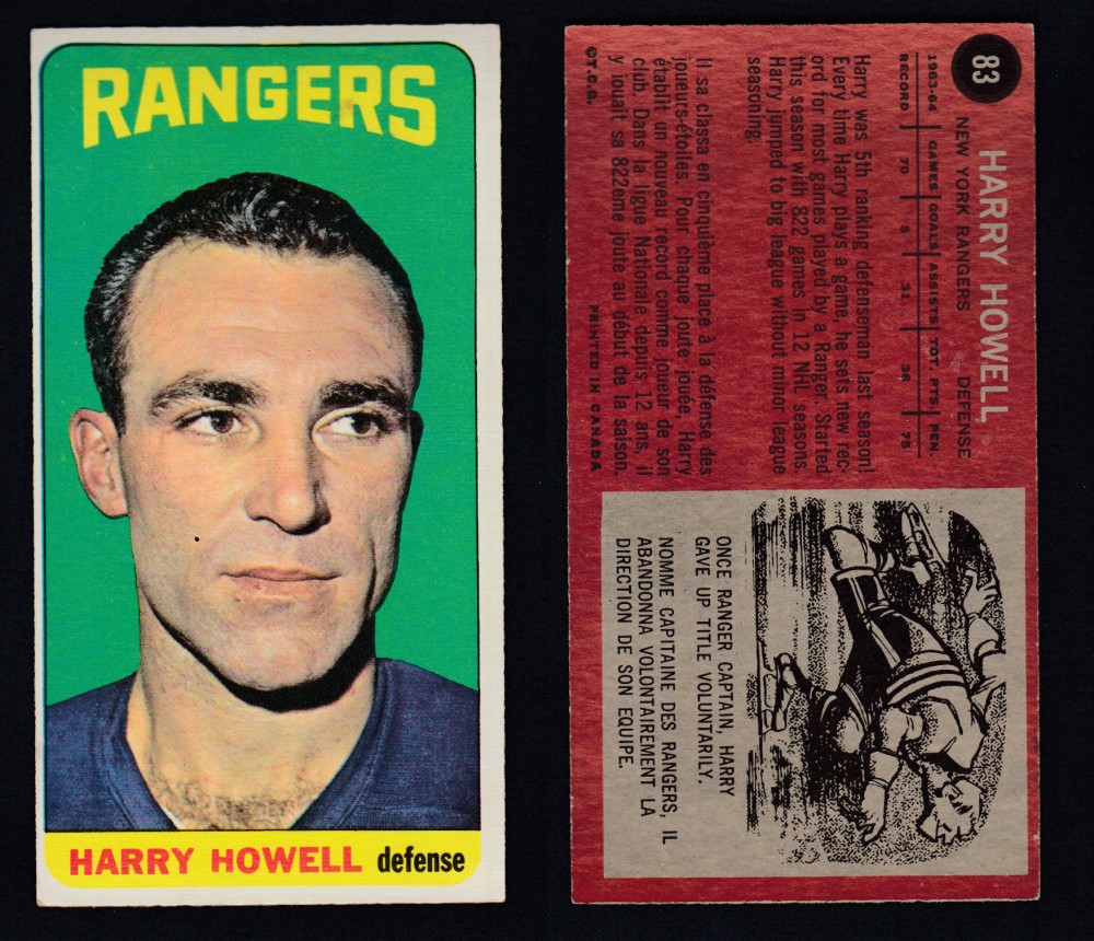 1964-65 TOPPS HOCKEY CARD #83 H. HOWELL photo 1964-65 TOPPS HOCKEY CARD #83 H. HOWELL photo