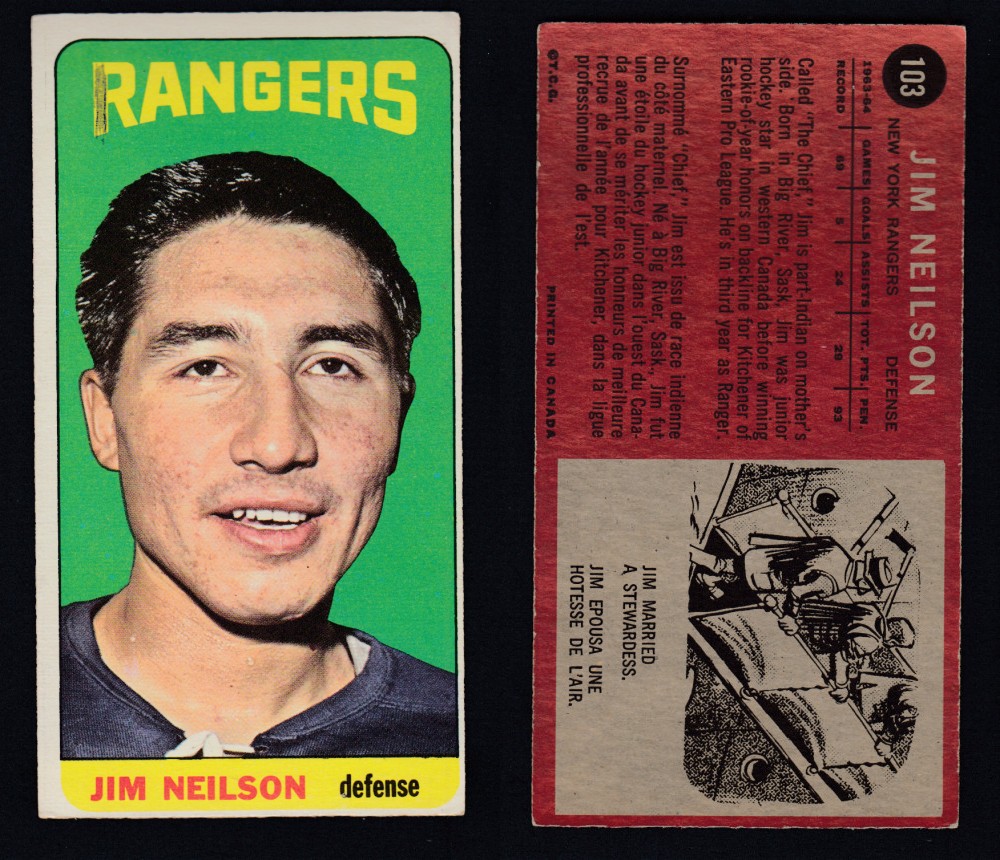 1964-65 TOPPS HOCKEY CARD #103 J. NEILSON photo 1964-65 TOPPS HOCKEY CARD #103 J. NEILSON photo