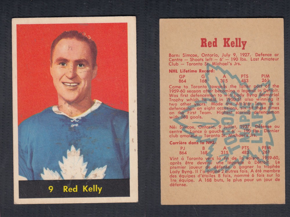 1960-61 PARKHURST HOCKEY CARD #9 R. KELLY photo
