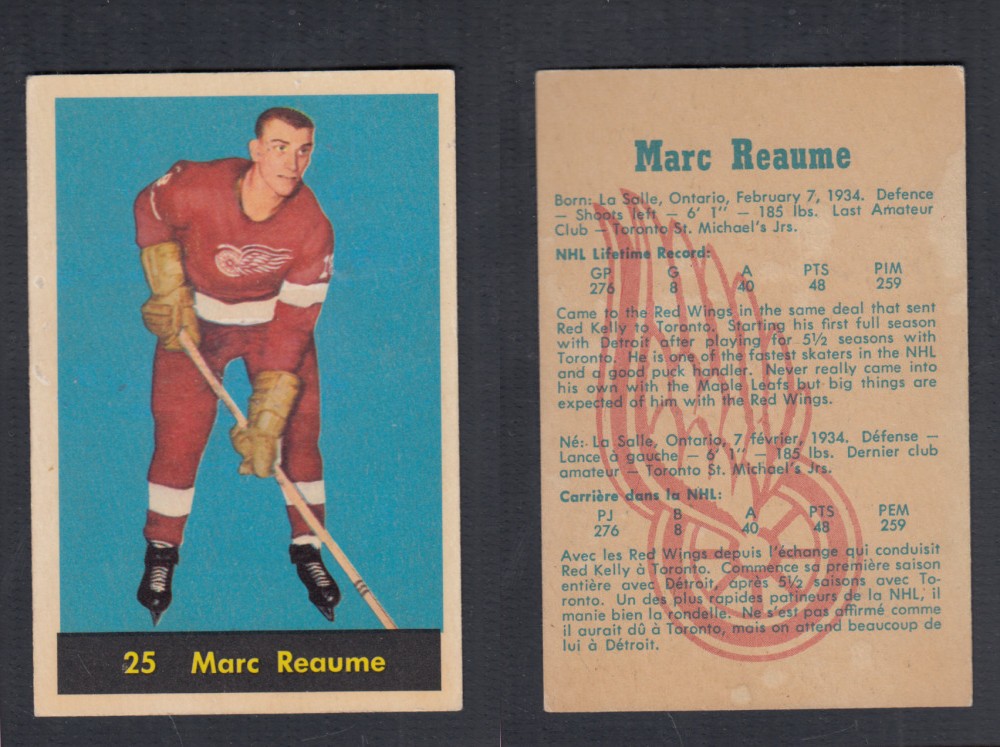 1960-61 PARKHURST HOCKEY CARD #25 M. REAUME photo