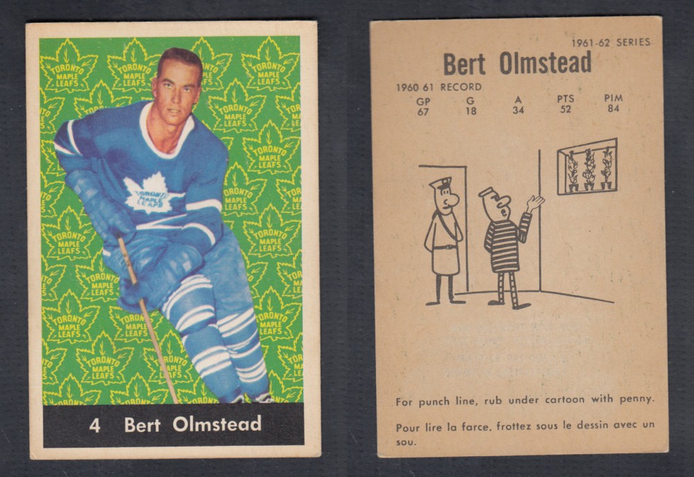 1961-62 PARKHURST HOCKEY CARD #4 B. OLMSTEAD photo 1961-62 PARKHURST HOCKEY CARD #4 B. OLMSTEAD photo