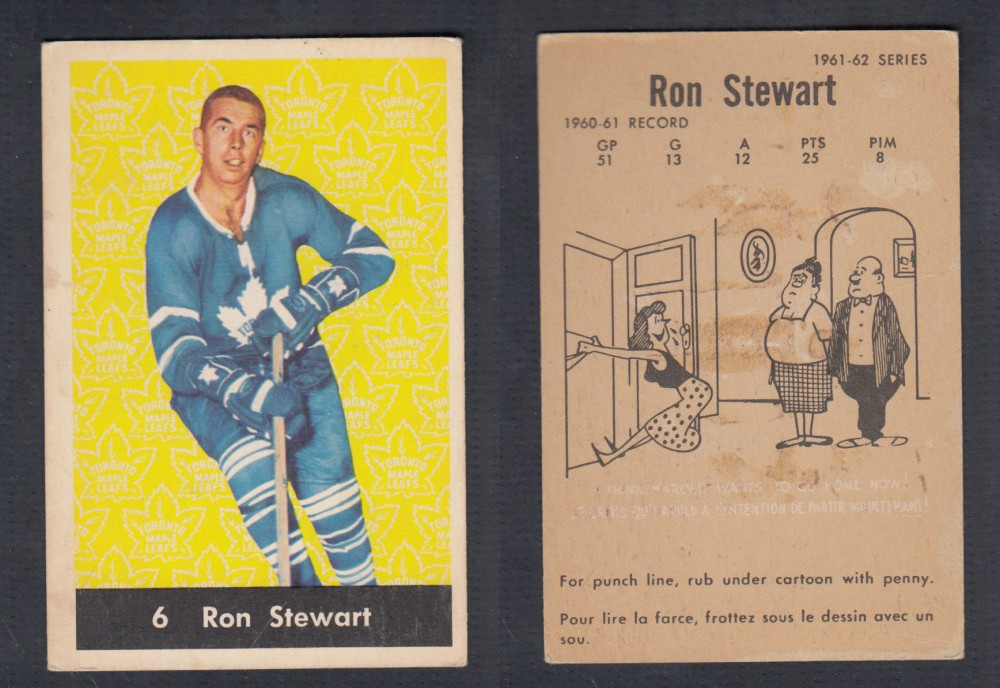 1961-62 PARKHURST HOCKEY CARD #6 R. STEWART photo 1961-62 PARKHURST HOCKEY CARD #6 R. STEWART photo