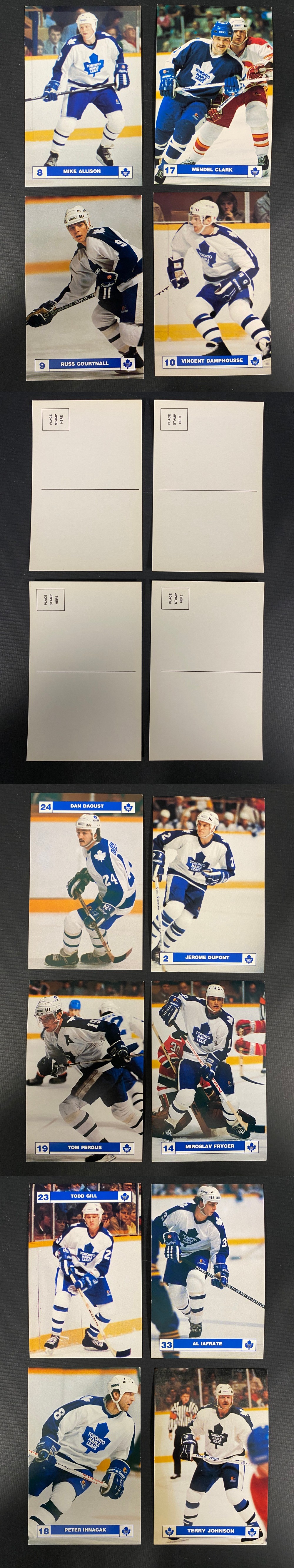 1986-87 TORONTO MAPLE LEAFS STARTER NEAR TEAM SET CARD 18/24 photo