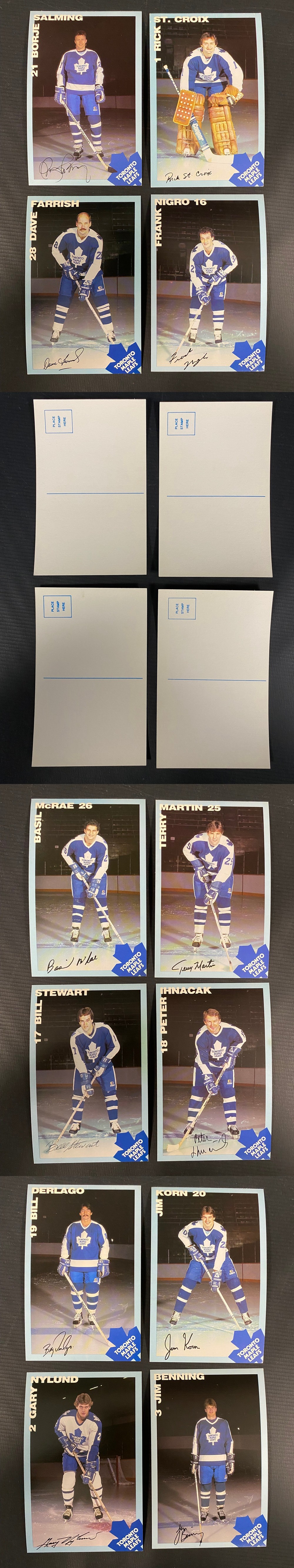 1983-84 TORONTO MAPLE LEAFS STARTER NEAR TEAM SET CARD 21/26 photo