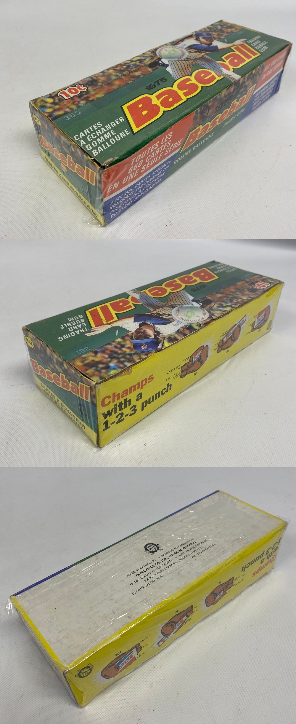 1975 O-PEE-CHEE BASEBALL CARD EMPTY DISPLAY BOX photo