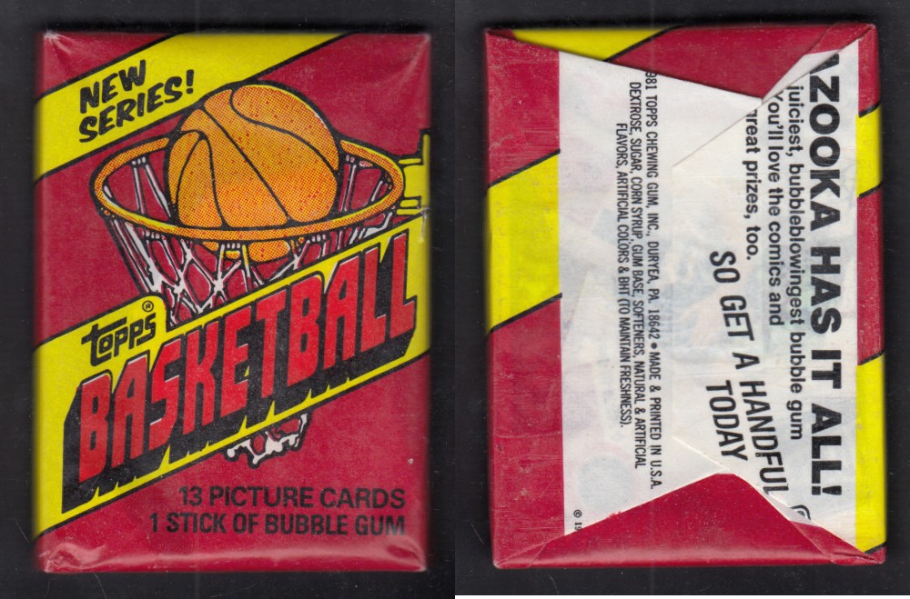 1981 TOPPS BASKETBALL CARD WAX PACK photo