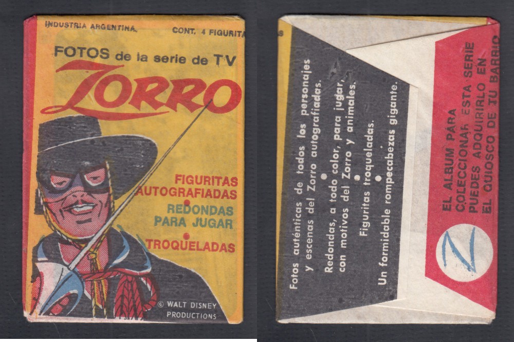 1950'S WALT DISNEY ZORRO CARD WAX PACK photo