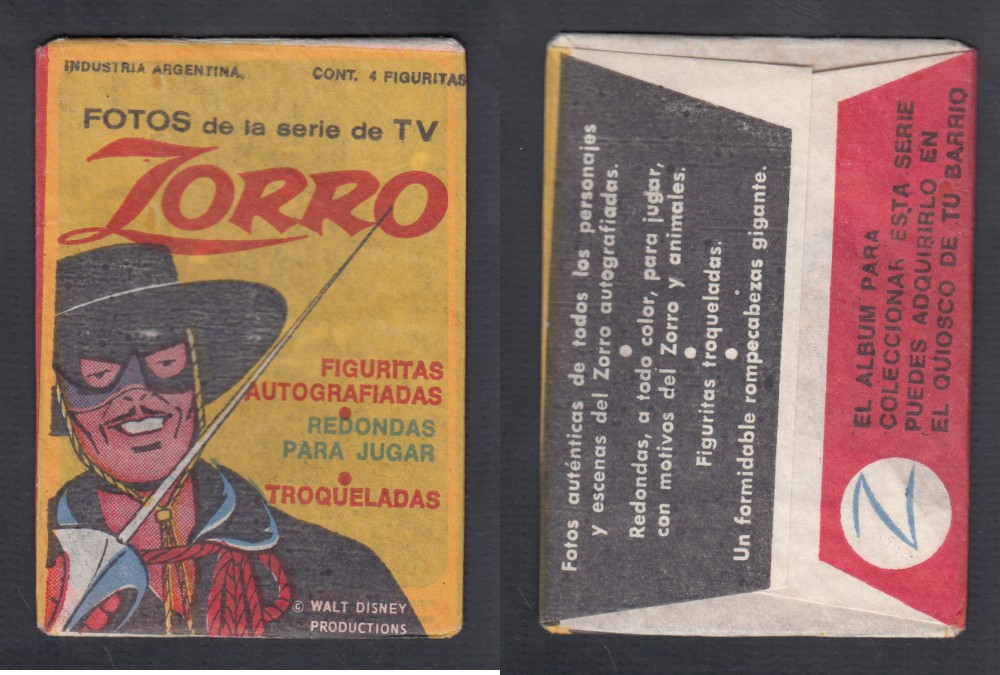 1950'S WALT DISNEY ZORRO CARD WAX PACK photo