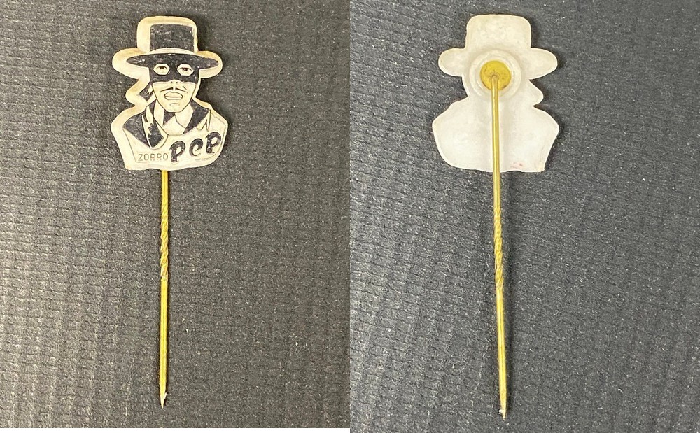 1950'S KELLOGG'S PEP ZORRO PIN PINBACK photo