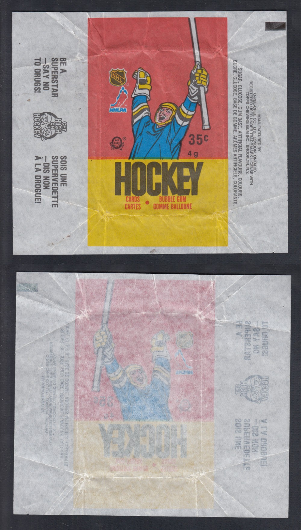 1987-88 O-PEE-CHEE HOCKEY CARD WRAPPER  photo