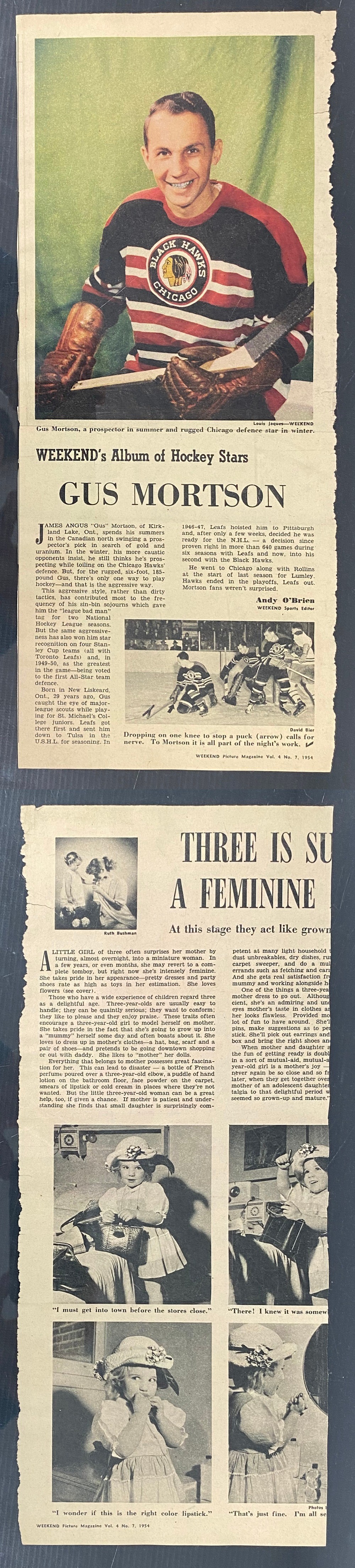 1954 TORONTO STAR WEEKEND MAGAZINE PHOTO G. MORTSON photo 1954 TORONTO STAR WEEKEND MAGAZINE PHOTO G. MORTSON photo