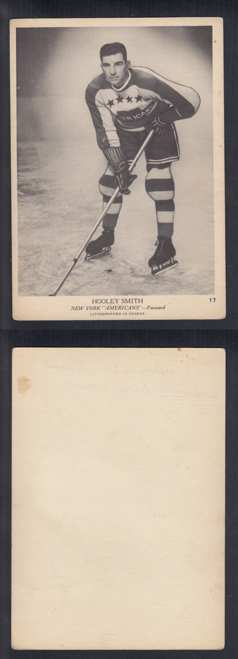 1939-40 O-PEE-CHEE HOCKEY CARD #17 H. SMITH photo 1939-40 O-PEE-CHEE HOCKEY CARD #17 H. SMITH photo