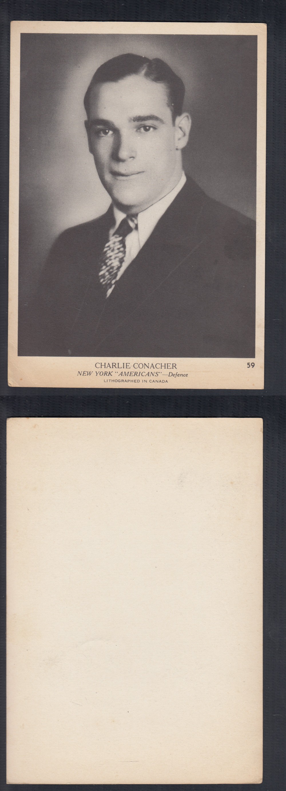 1939-40 O-PEE-CHEE HOCKEY CARD #59 C. CONACHER photo 1939-40 O-PEE-CHEE HOCKEY CARD #59 C. CONACHER photo