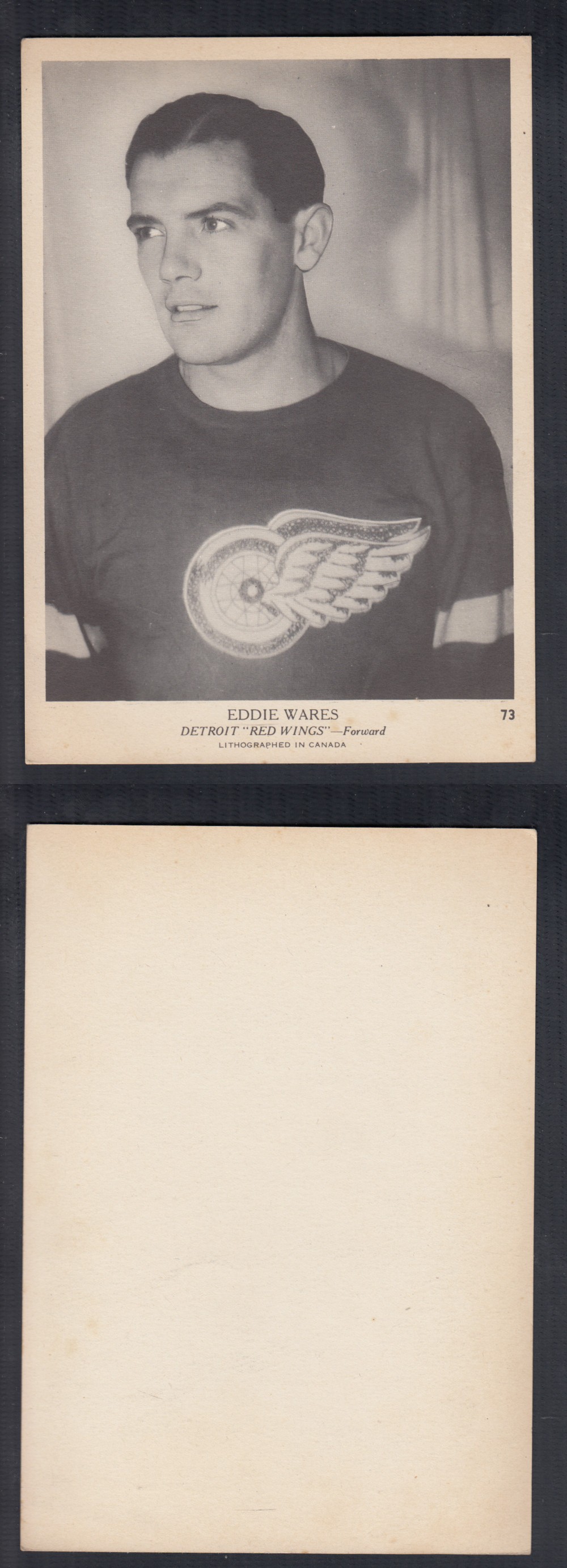 1939-40 O-PEE-CHEE HOCKEY CARD #73 E. WARES photo 1939-40 O-PEE-CHEE HOCKEY CARD #73 E. WARES photo