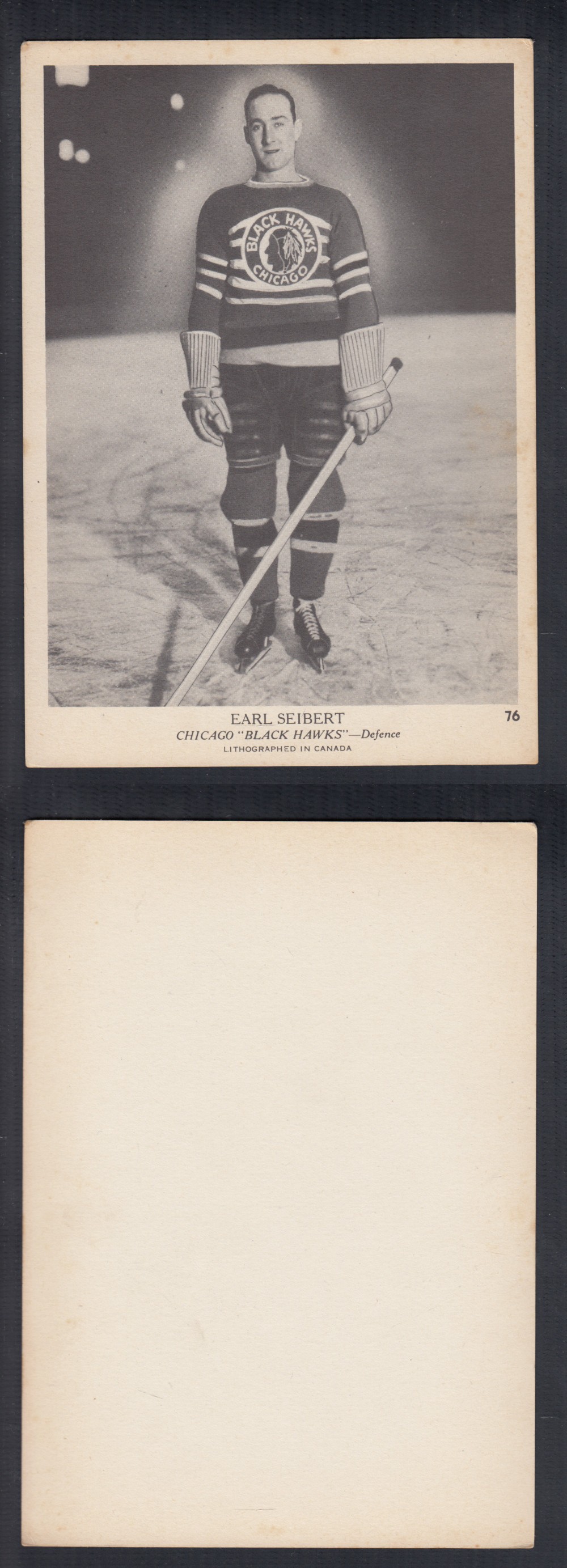 1939-40 O-PEE-CHEE HOCKEY CARD #76 E. SEIBERT photo 1939-40 O-PEE-CHEE HOCKEY CARD #76 E. SEIBERT photo